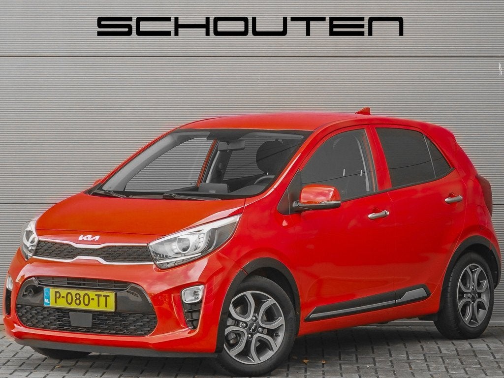 Kia Picanto 1.0 DPi DynamicPlusLine Automaat ECC Cruise Navi, Stof, Gebruikt, 4 stoelen, Origineel Nederlands
