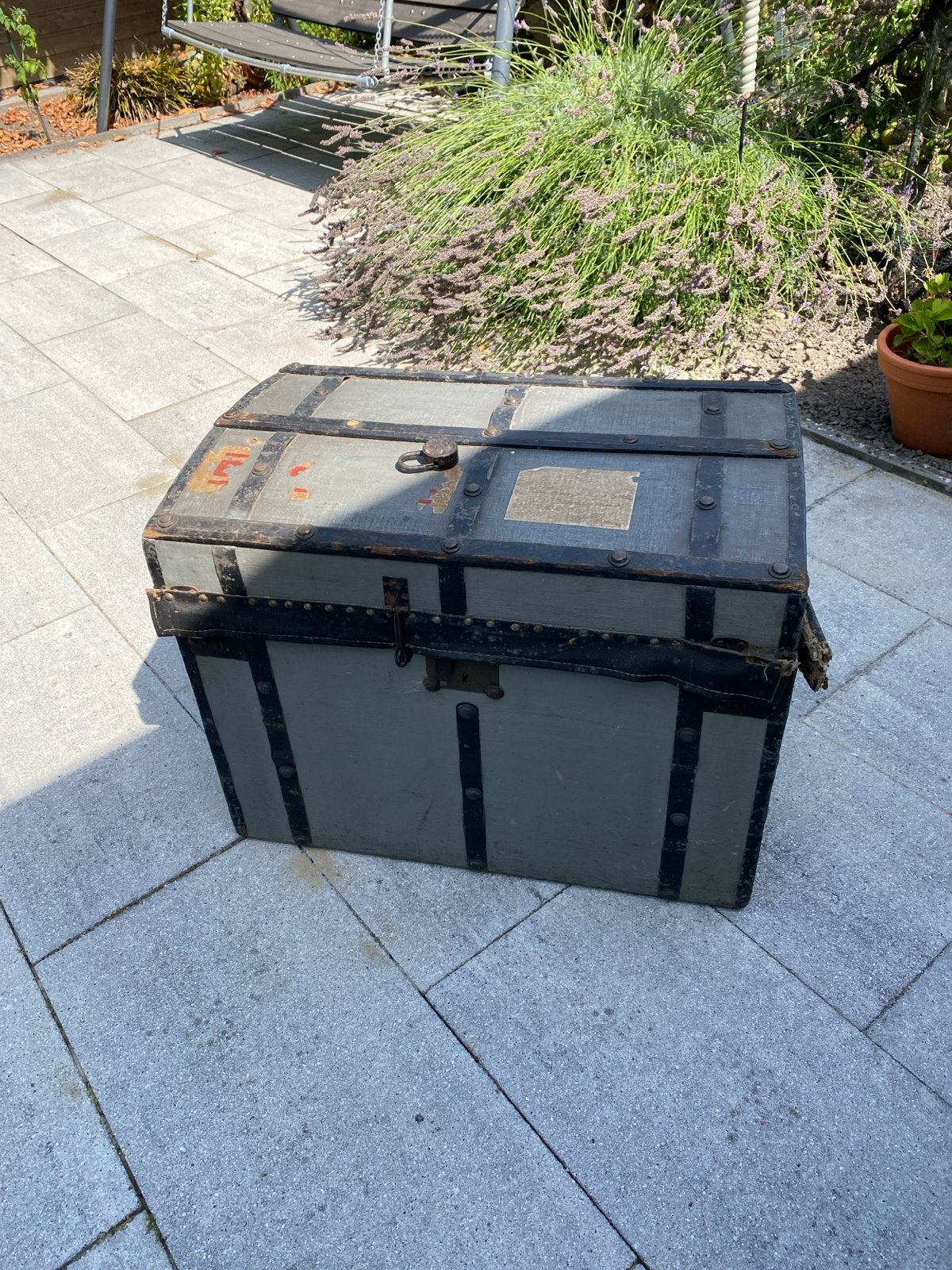 Antieke hutkoffer - Vintage reiskoffer met karakter, Antiek en Kunst, Ophalen
