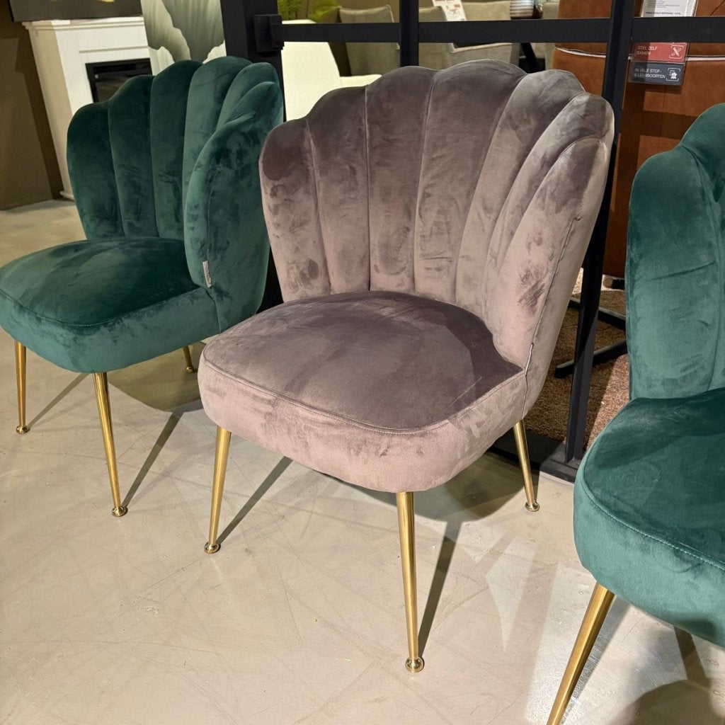 Pippa Fauteuil Velvet Stone - IN.HOUSE, Huis en Inrichting, Niet ingevuld, Niet ingevuld, Niet ingevuld
