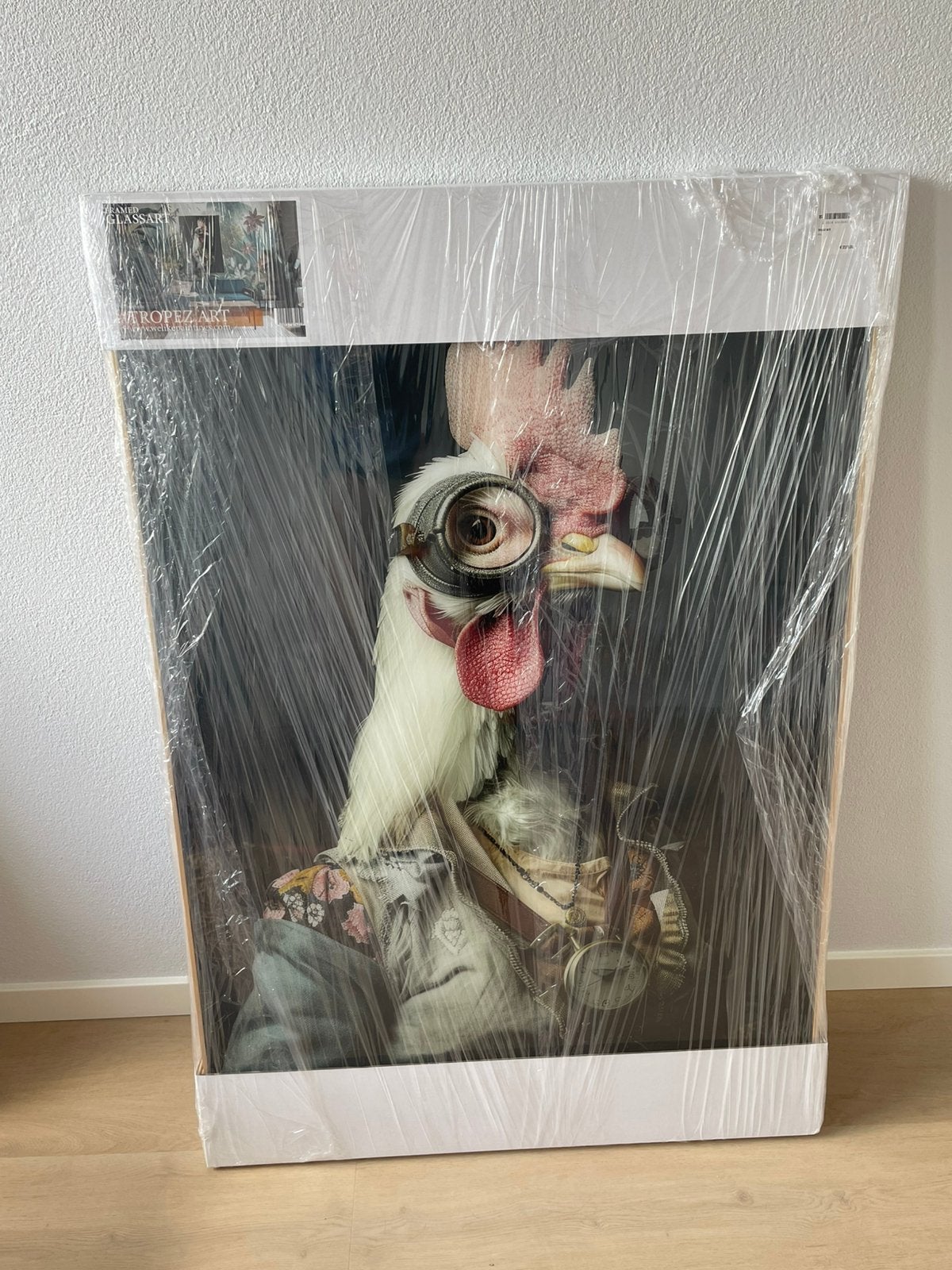 Kunstwertk glas kip (Sr Tropez art), Ophalen, Nieuw, Schilderij, 75 tot 100 cm