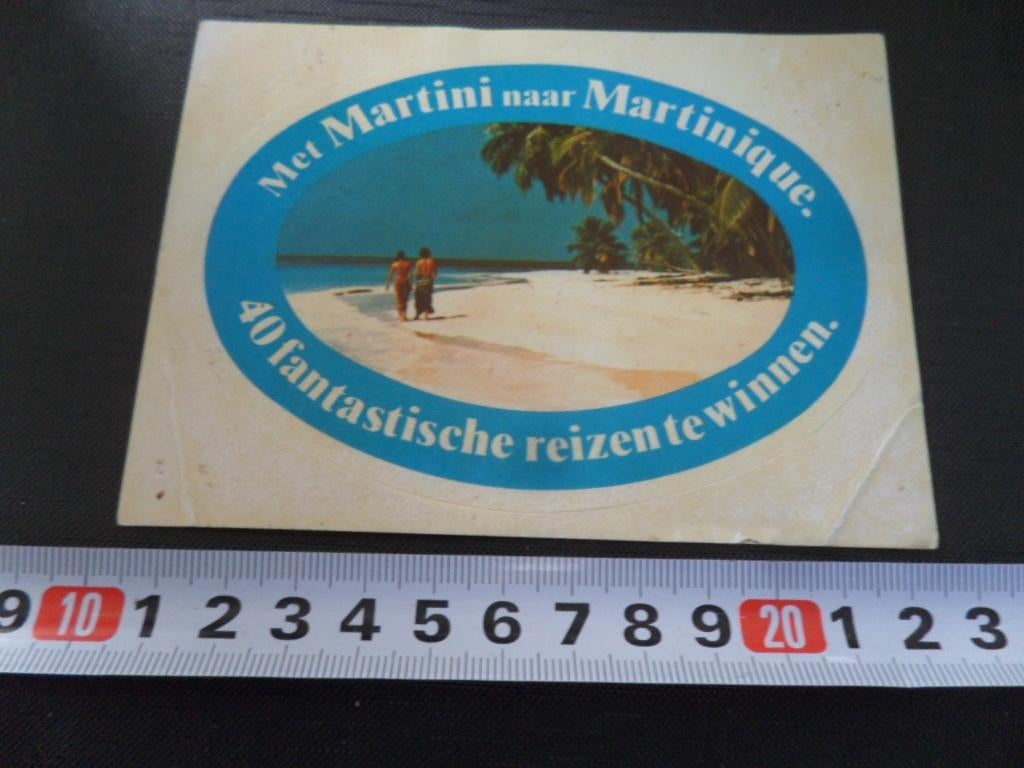 sticker Met MARTINI naar Martinique 40 fantastische reizen, Ophalen, Zo goed als nieuw