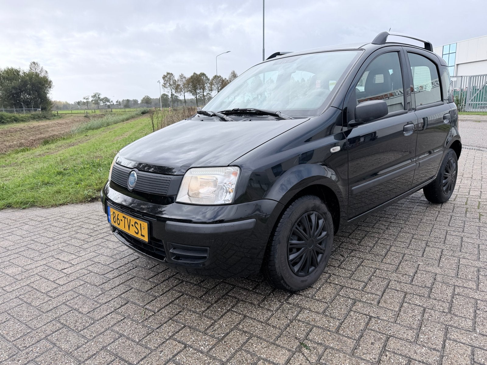 Fiat Panda 1.1 Active 40KW 2007 Zwart, Auto's, Voorwielaandrijving, 54 pk, 4 stoelen, Zwart