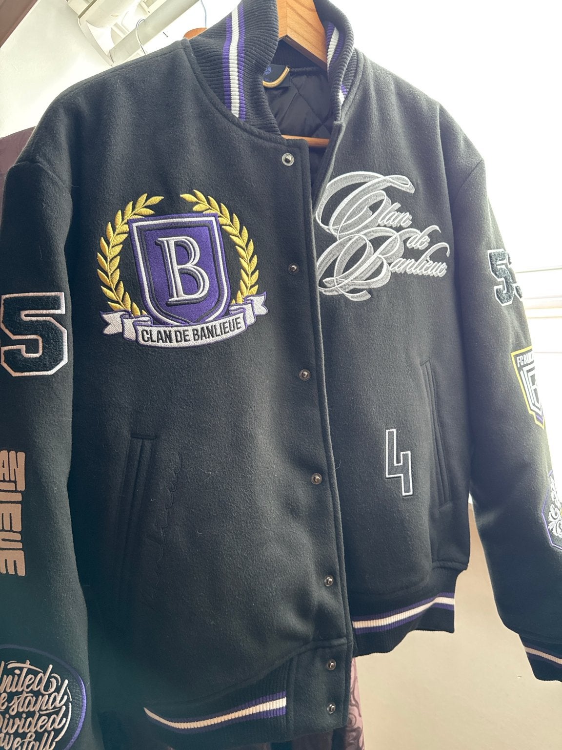 Clan de Banlieue varsity jacket - XS - Nieuwstaat, Ophalen of Verzenden, Nieuw, Maat 34 (XS) of kleiner, Zwart