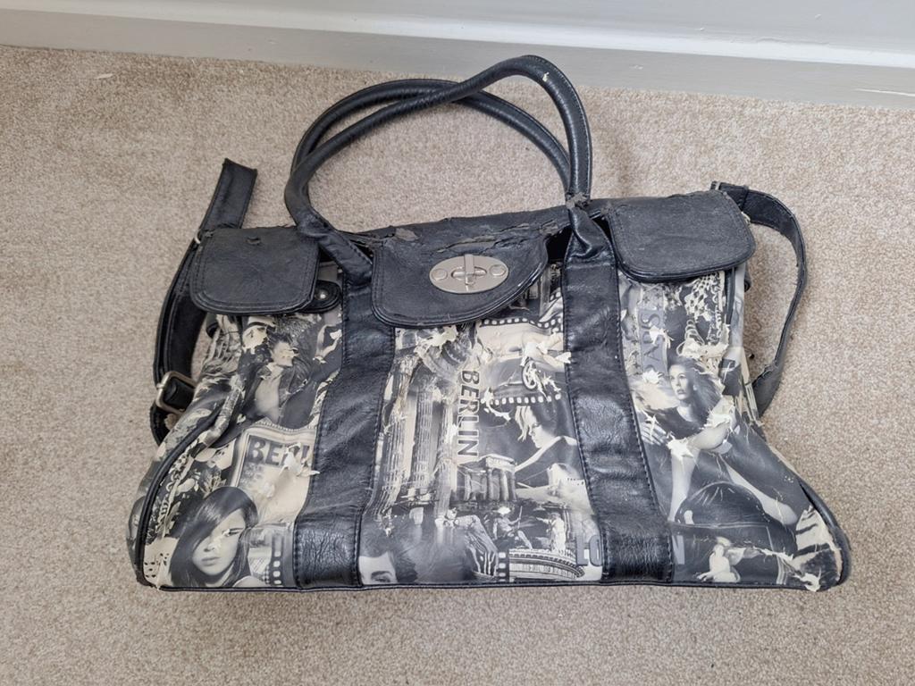Vintage: Berlin schoudertas, Y2K- stijl, Ophalen of Verzenden, Gebruikt, Zwart