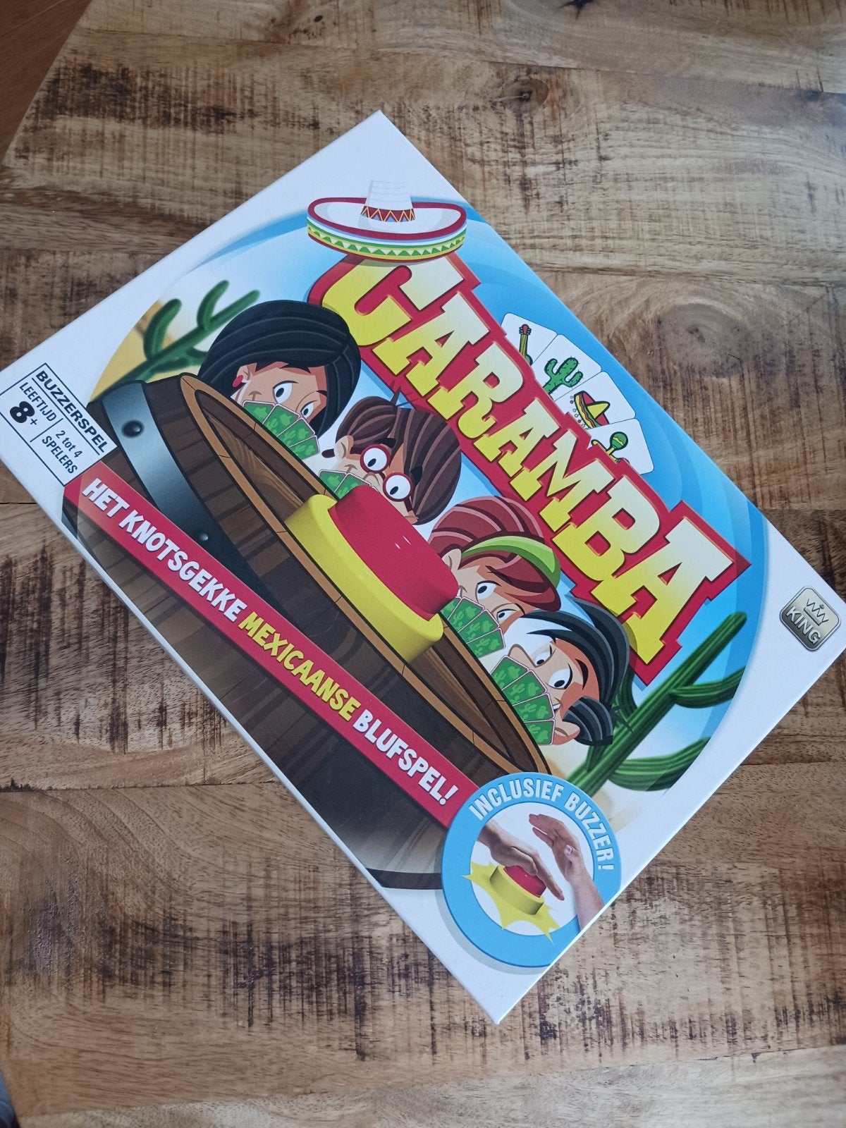 Caramba! Het knotsgekke Mexicaanse blufspel (incl. buzzer), Een of twee spelers, Ophalen of Verzenden, Zo goed als nieuw, King