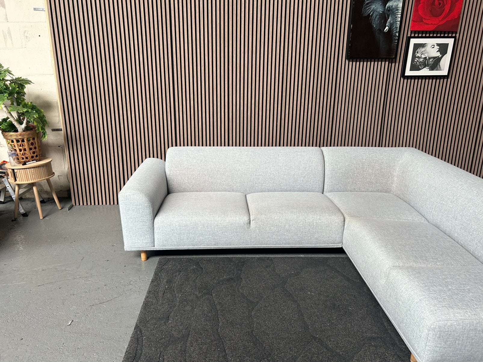GRATIS LEVERING Bolia Hoekbank Lichtblauw 260X216 GEREINIGD, 150 tot 200 cm, Prominent  relaxbank T-501 2zits, Ophalen of Verzenden