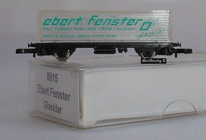 Märklin Z 8615 Ebert Fenster Glasklar Doorzichtige Container, Gelijkstroom, Wagon, Ophalen of Verzenden, Zo goed als nieuw