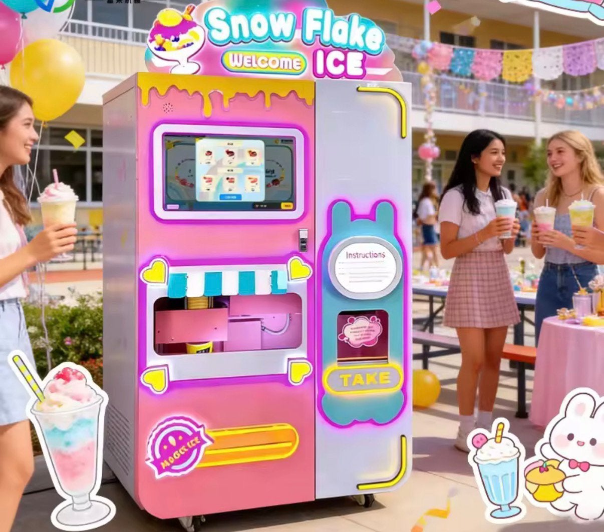 Snowflake Ice / Choco Ice Machine + startpakket, Ophalen, Zo goed als nieuw