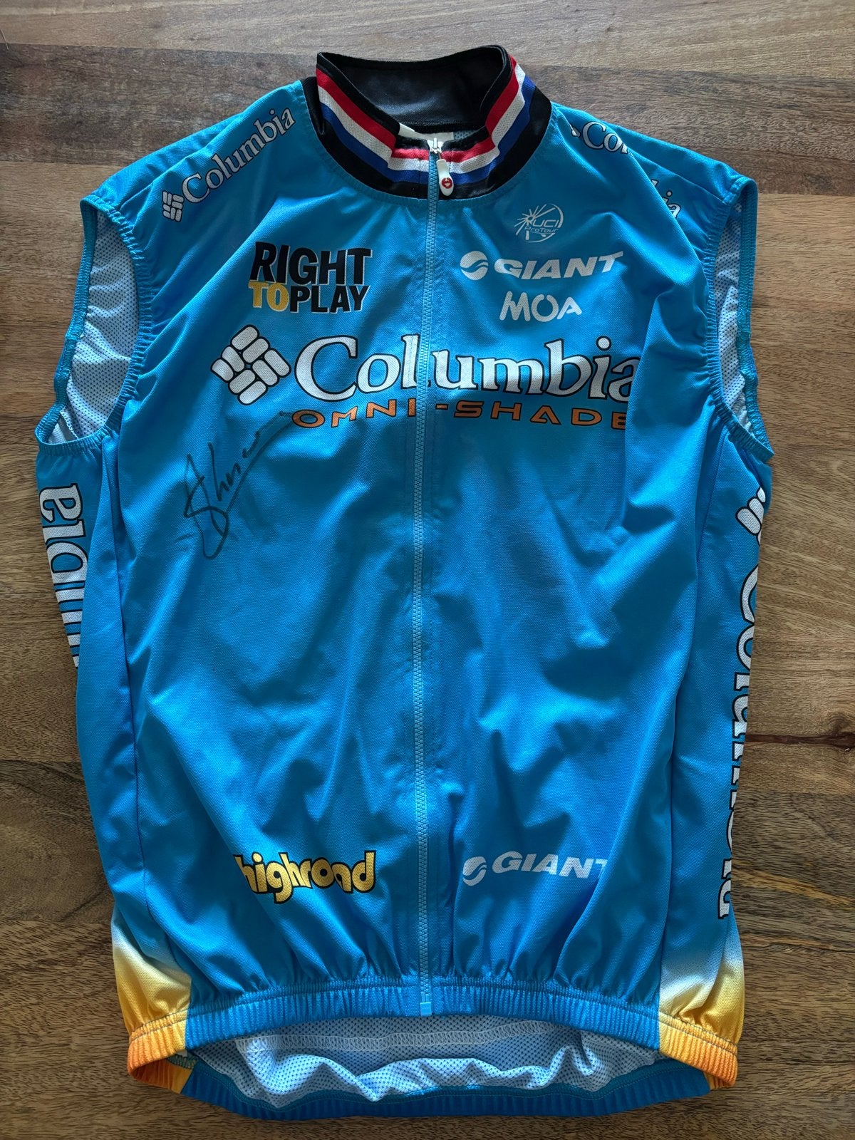 Gesigneerd Wielershirt/Hesje Servais Knaven Columbia Highroa, Ophalen of Verzenden, Nieuw, Kleding