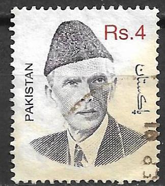 Pakistan 1998 Leider Mohammed Ali Jinnah stichter Pakistan, Verzenden, Gestempeld, Zuid-Azië