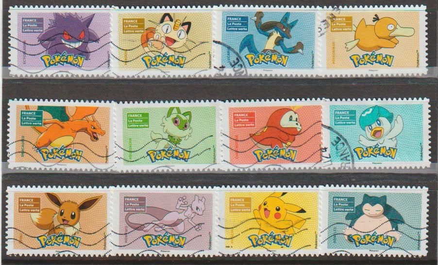 Franse postzegels, Postzegels en Munten, Verzenden, Gestempeld