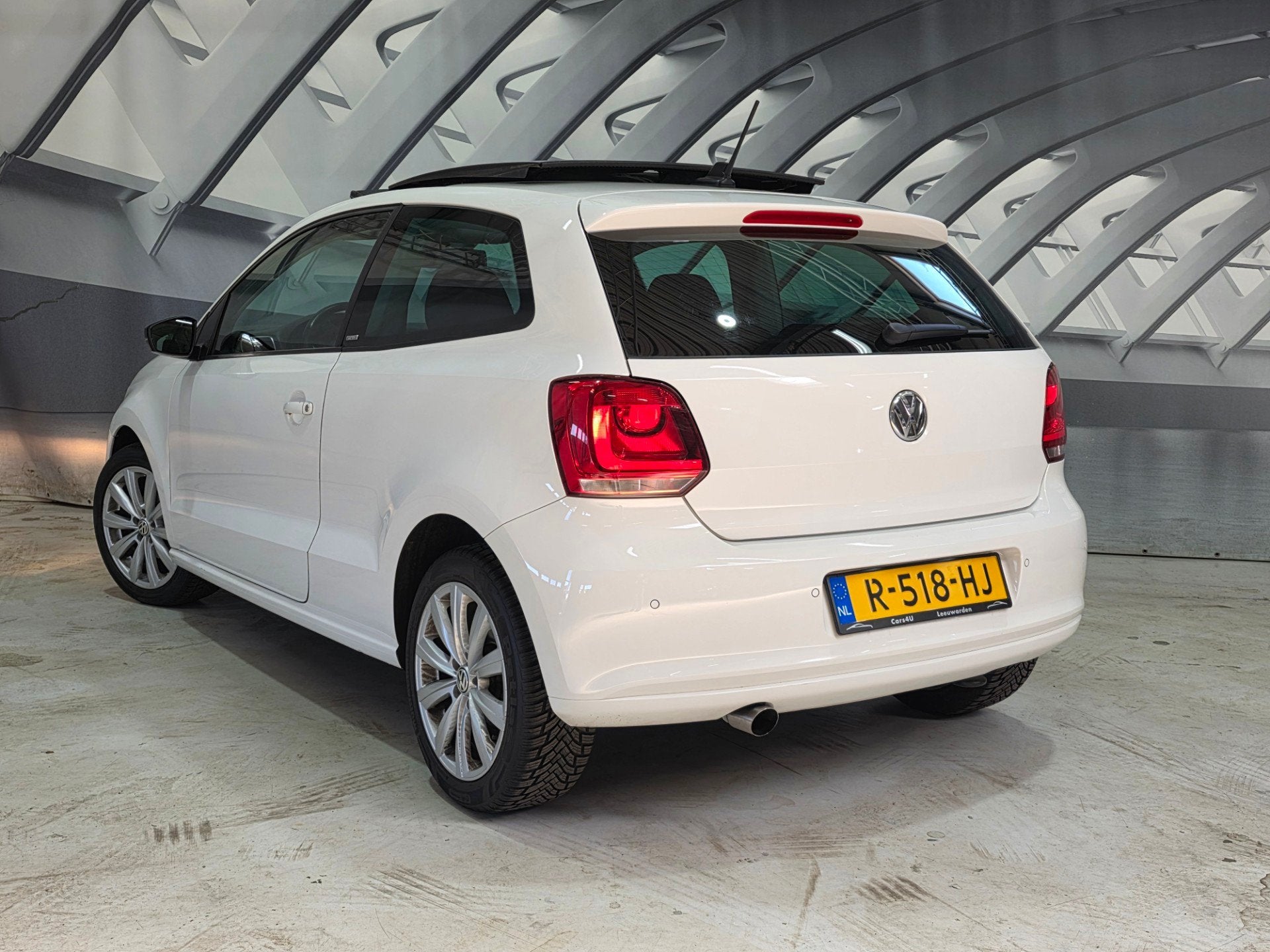 Volkswagen Polo 1.2 TSI panoramadak nwe distributie, Voorwielaandrijving, Euro 5, Stof, Wit