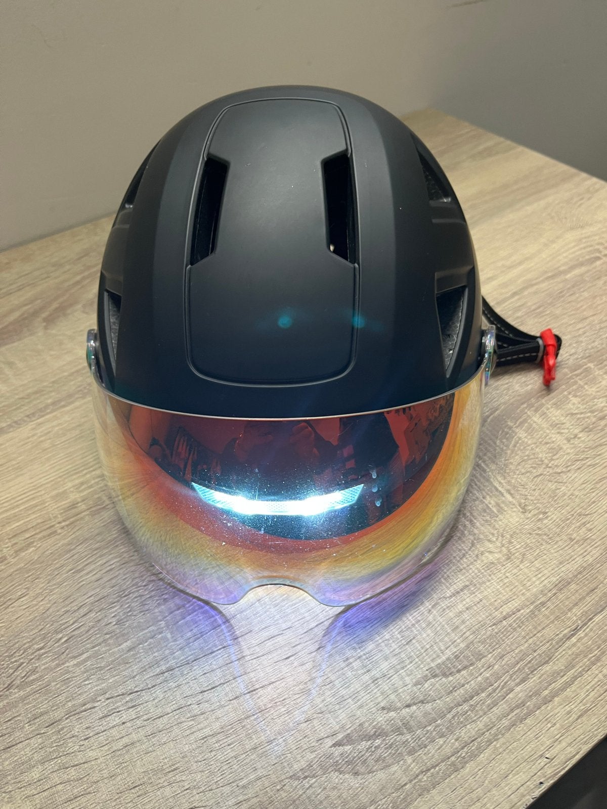 VITO Scooter Helm met Vizier en Achterlicht - Zwart, Ophalen of Verzenden, Zo goed als nieuw