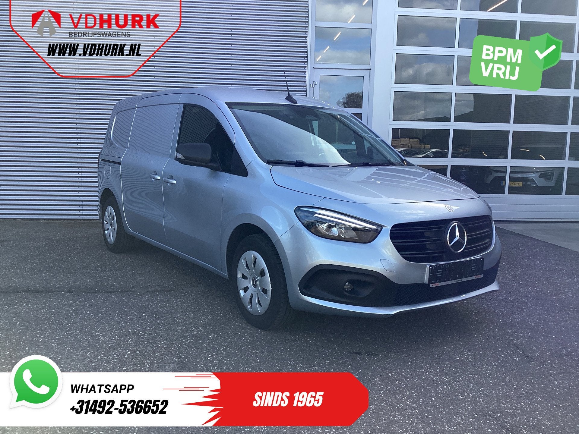 Mercedes-Benz eCitan 112 Pro L2 51 kWh 280 km WLTP LED/ Snel, Auto's, Stof, Gebruikt, 38 min, 1795 kg