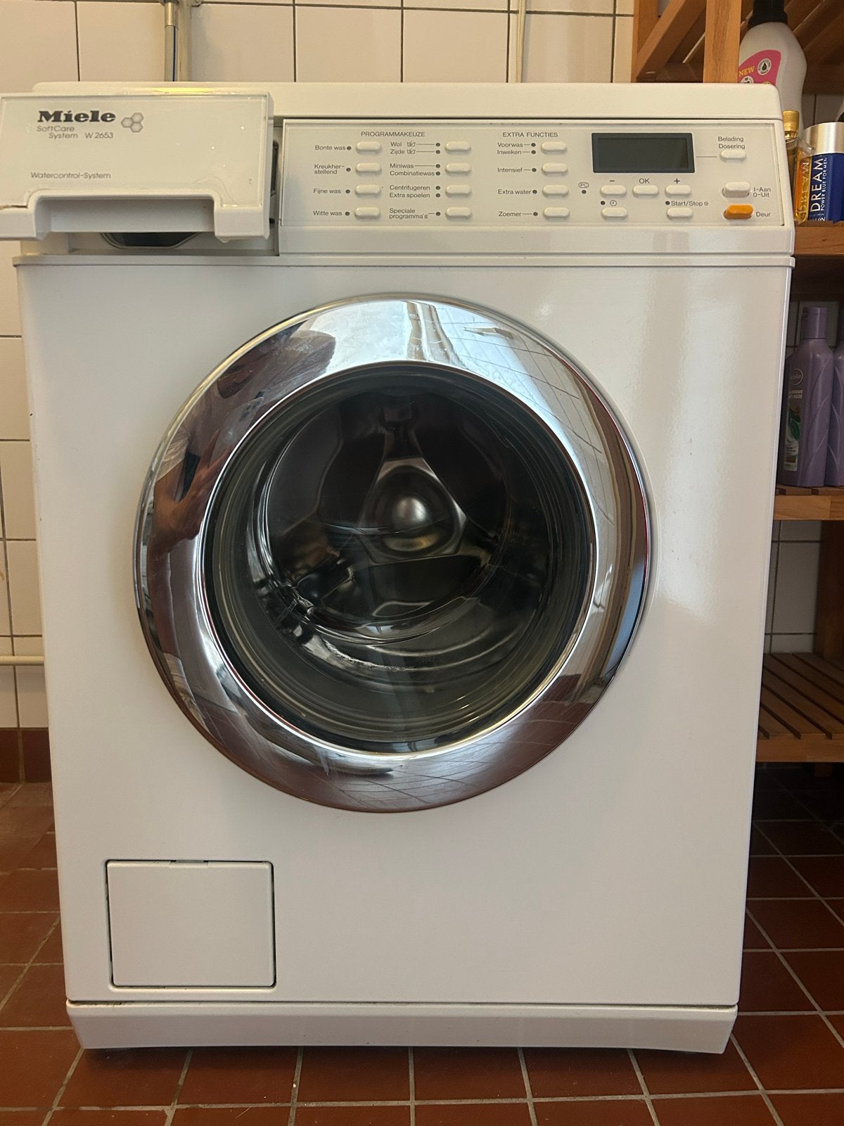 Miele SoftCare System W 2653 Wasmachine, Witgoed en Apparatuur, Wasmachines, Ophalen, Gebruikt, Voorlader, Wolwasprogramma