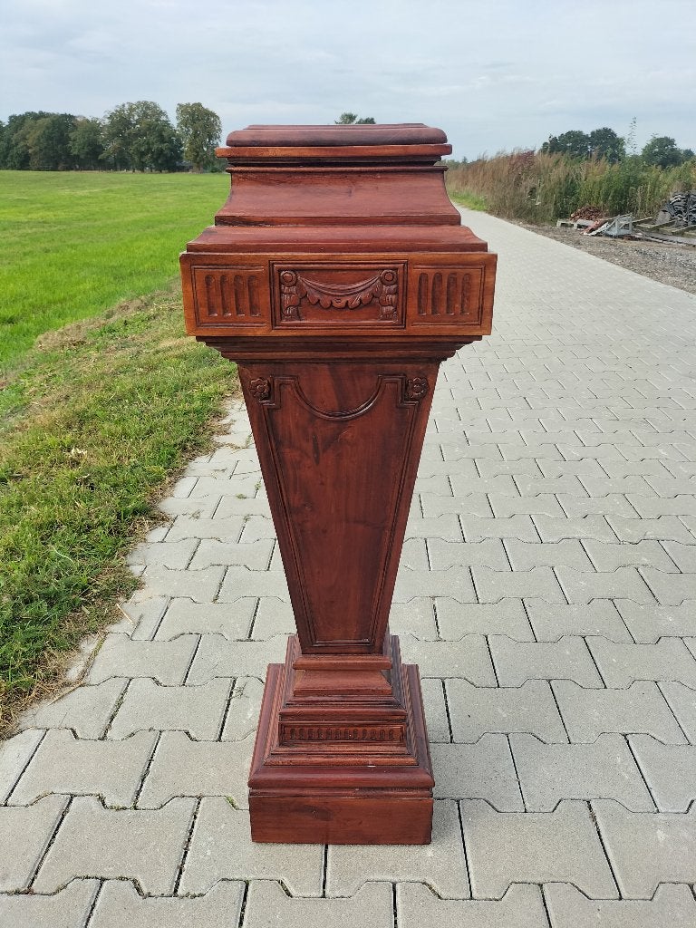 Antieke Mahoniehouten Zuil / Sokkel – Lodewijk XVI Stijl, Ophalen, Gebruikt, Na, Na