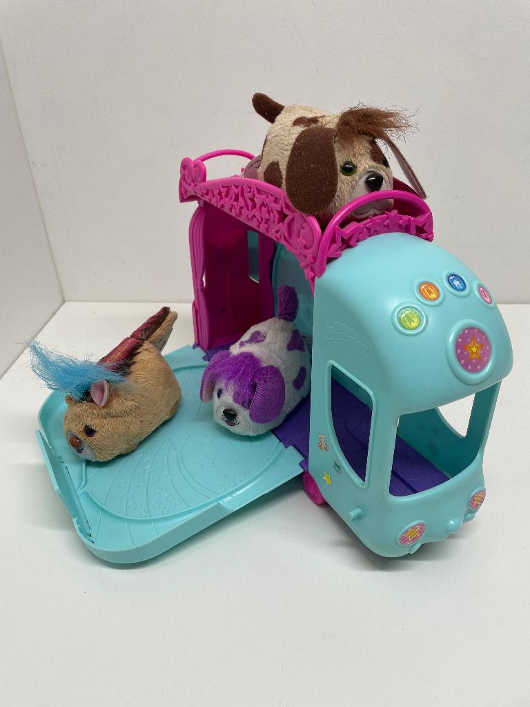 Furry Frenzies Bus met 3 diertjes, Kinderen en Baby's, Ophalen of Verzenden, Gebruikt, Hamster, Met geluid