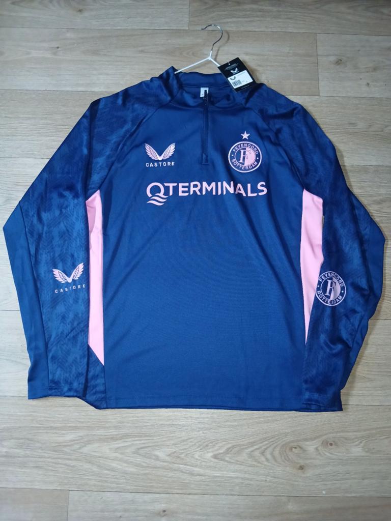 Feyenoord trainingstrui Castore Qterminals maat L, Maat 52/54 (L), Nieuw, Ophalen of Verzenden, Voetbal