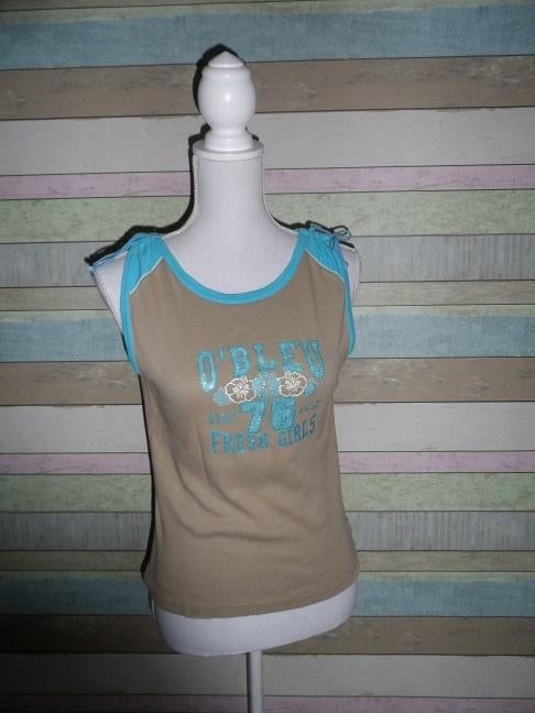 (GM01) Top zonder mouwen - Beige, O'Bleu - M, Kleding | Dames, Maat 38/40 (M), Beige, Ophalen of Verzenden, Zo goed als nieuw