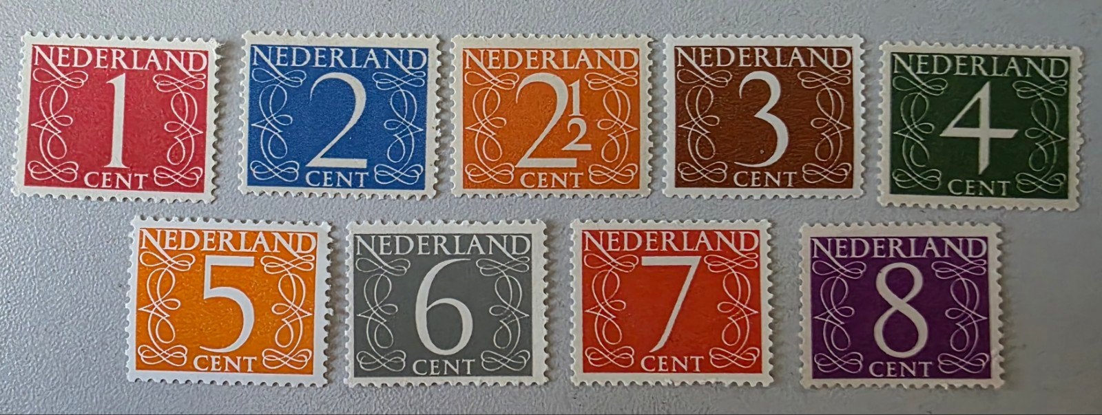 Nederlandse postzegels 1 t/m 8 cent., Ophalen of Verzenden, Na 1940, Postfris