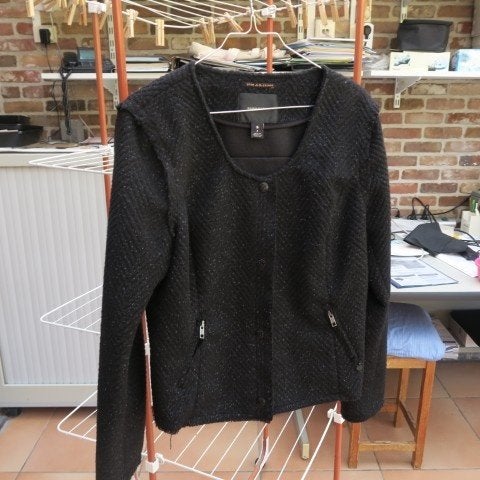 Jasje nieuw zwart staafjes Maison Scotch mt 40, Maat 38/40 (M), Zwart, Nieuw, Maison Scotch