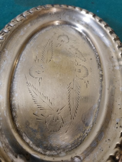 plateau antiek messing verzilverd vintage, Ophalen of Verzenden, 'T Olde Gre-j, Info@toldegrej.nl, Endepoelstraat 20f Didam