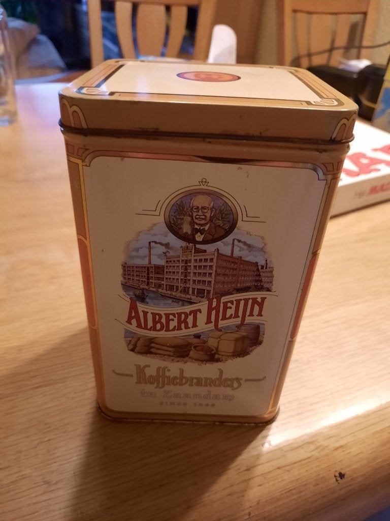 blik Albert Heijn Koffiebranders te Zaandam, Verzamelen, Blikken, Ophalen of Verzenden, Gebruikt, Overige