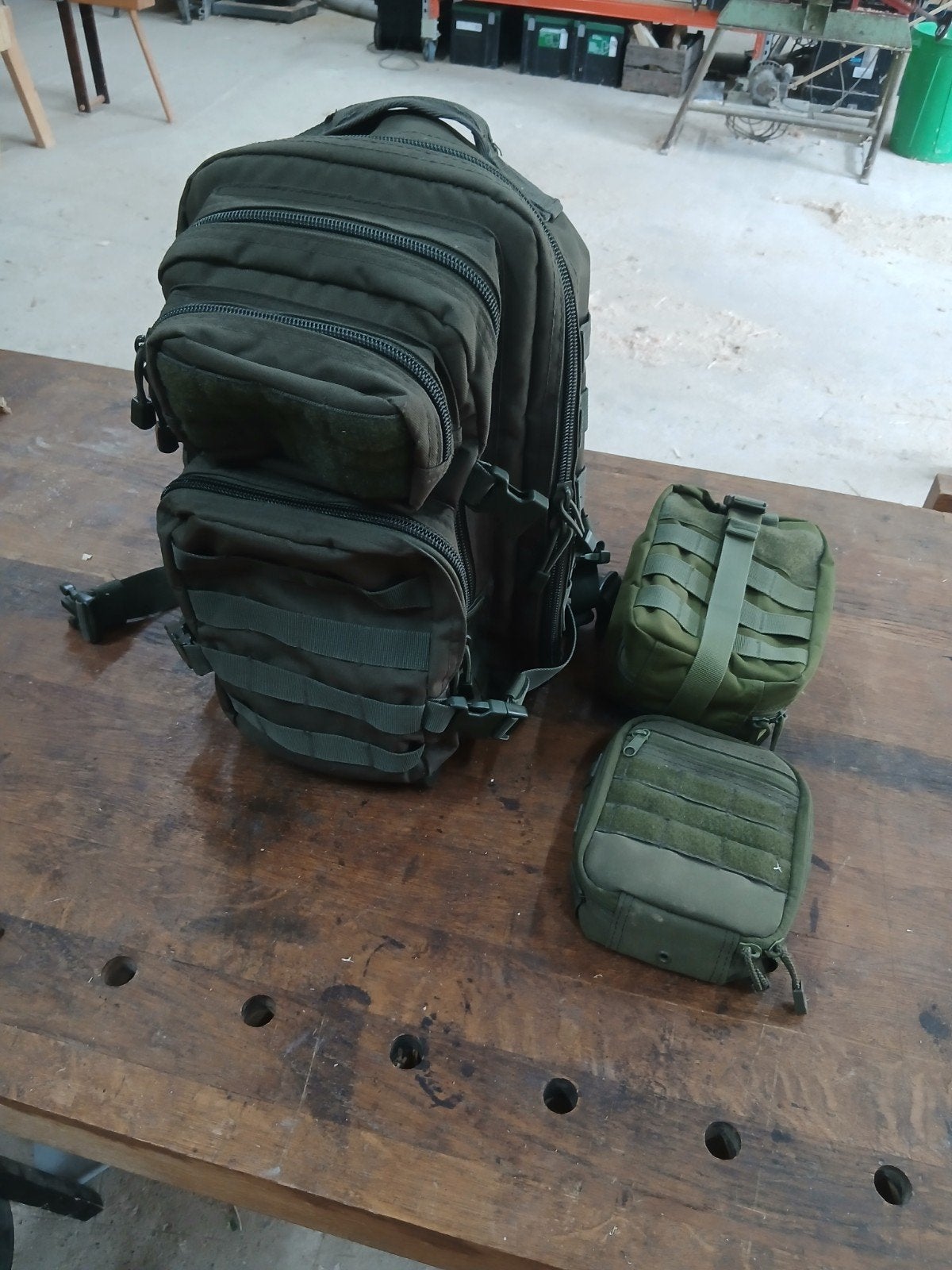 rugzak Mil-Tec assault pack 36L small + 2 edc pouches MOLLE, Ophalen of Verzenden, Zo goed als nieuw, Overige merken