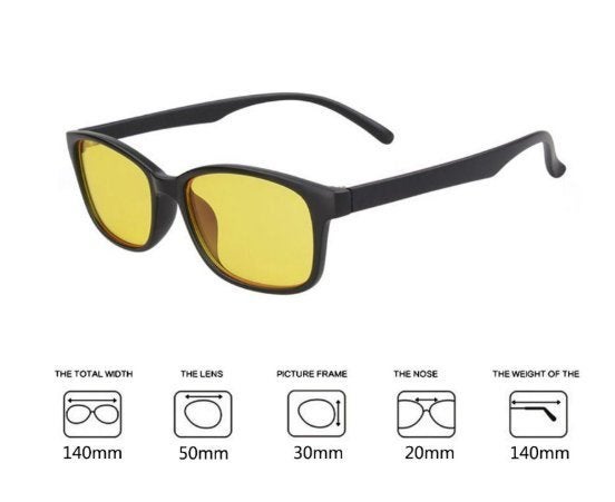 Anti-Glare en Anti Blauw bril voor thuis en autorijden, Overige merken, Zonnebril, Geel, Nieuw