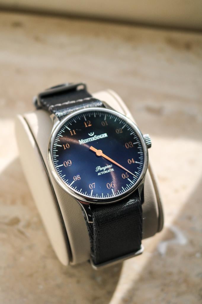 Meistersinger Pangaea Automatisch – Ref. PM917G, Sieraden, Tassen en Uiterlijk, Horloges | Heren, Overige merken, Leer, Staal