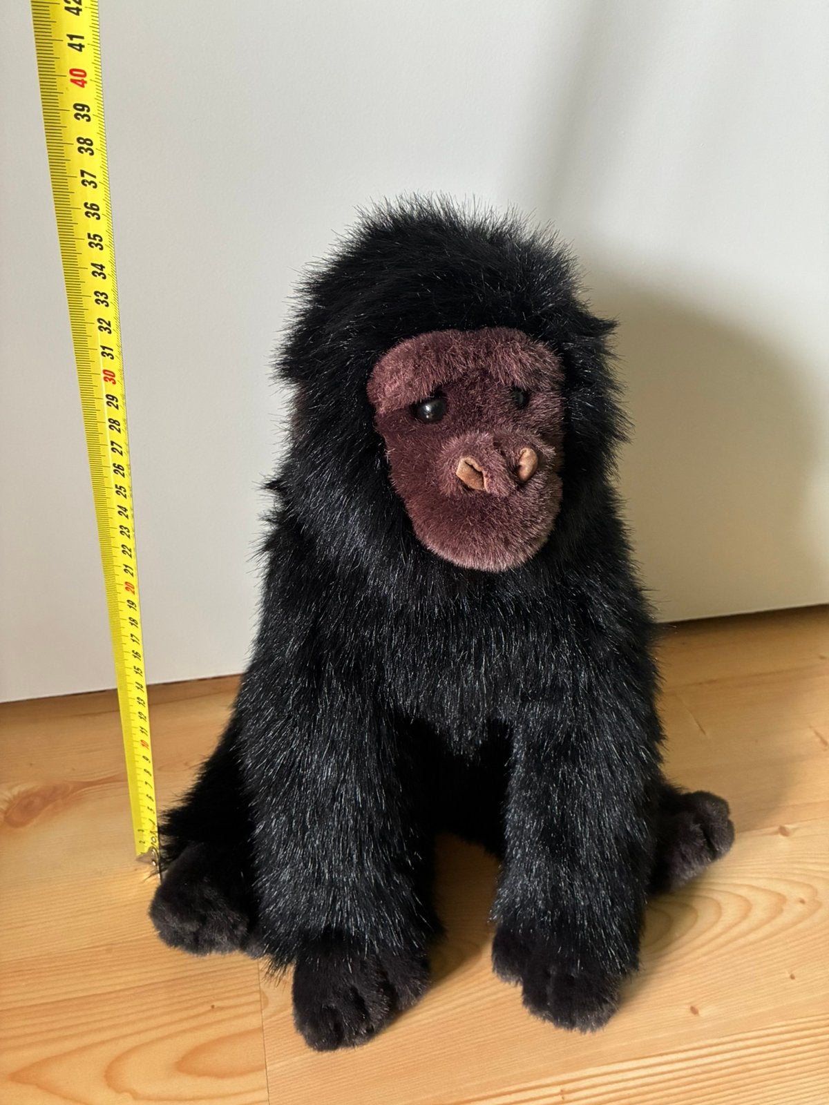 Grote pluchen aap, Zwart, Ophalen of Verzenden, Zo goed als nieuw, Middelgroot (20 tot 80 cm)