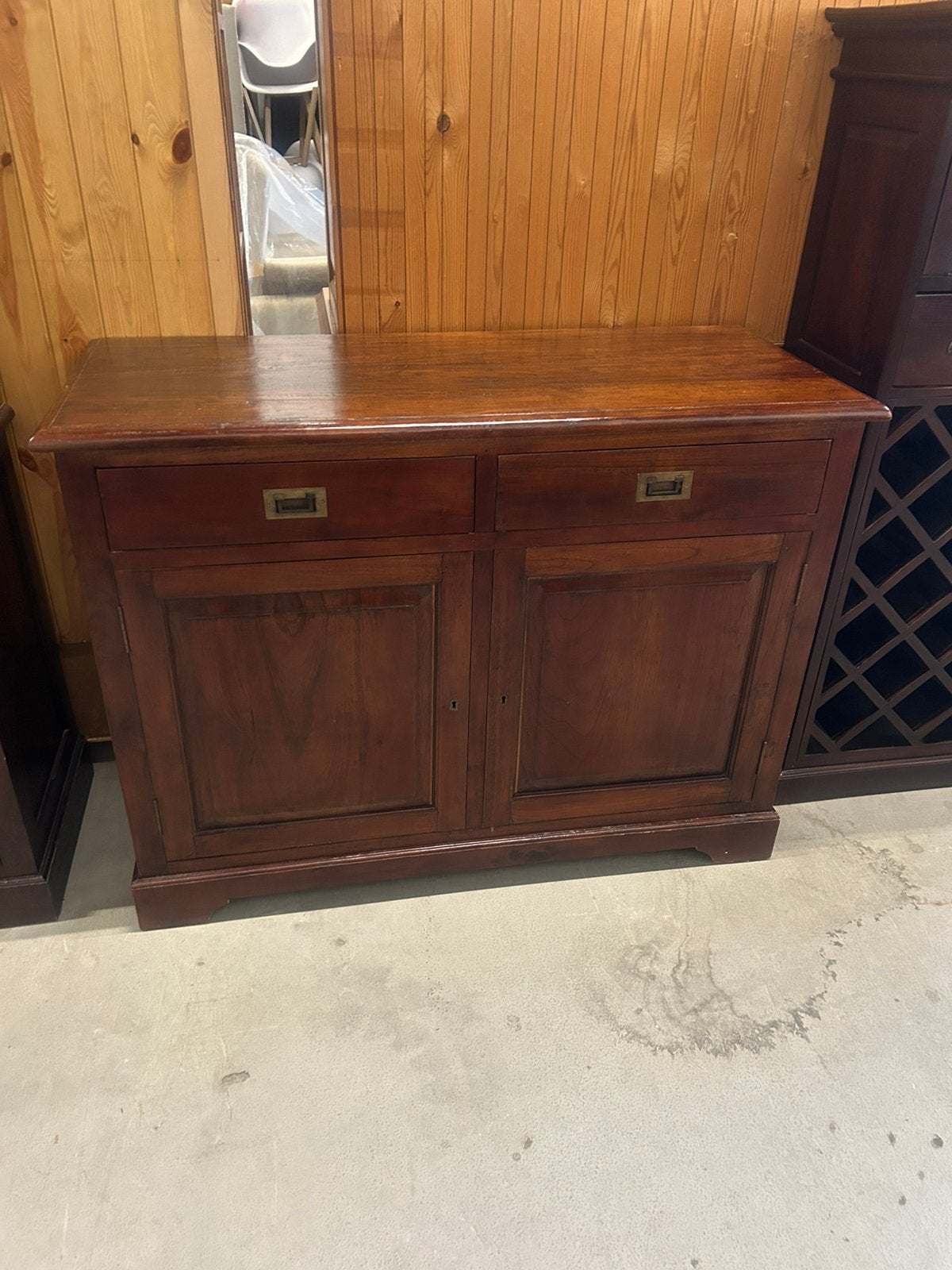 Teak houten dressoir, Ophalen, Zo goed als nieuw, 25 tot 50 cm, 150 tot 200 cm