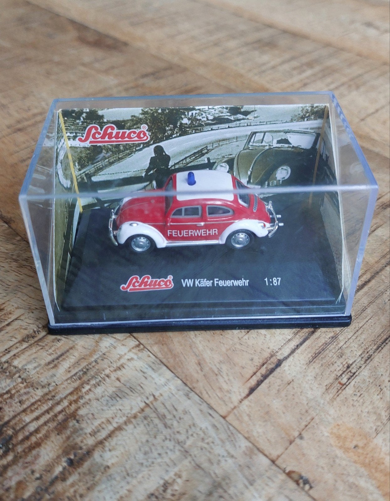 Schuco VW Käfer Feuerwehr (Kever Brandweer) 1:87, Ophalen of Verzenden, Nieuw, Auto, Schuco