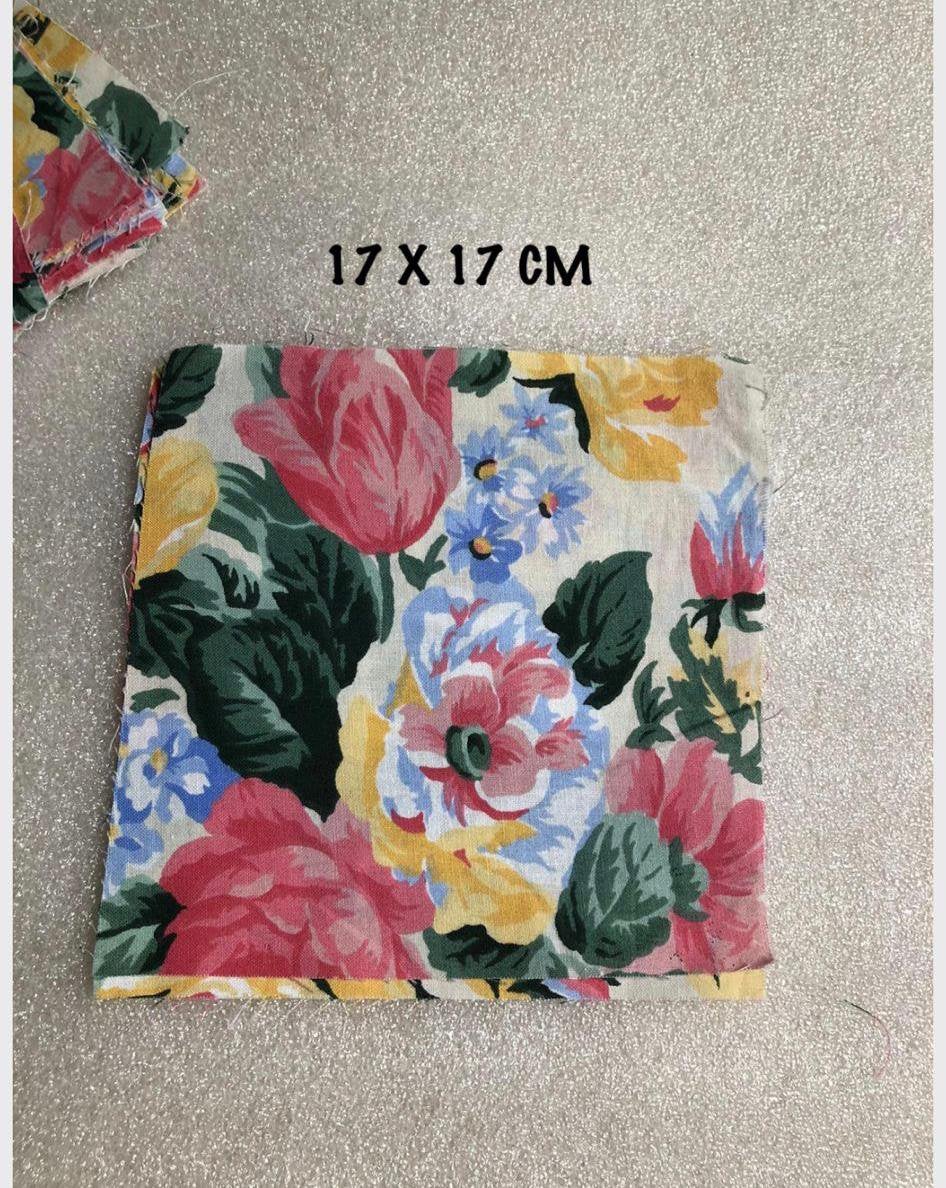Lapje katoen- 17 x 17 cm x 39 stuks, Meerkleurig, Ophalen of Verzenden, Zo goed als nieuw, Katoen