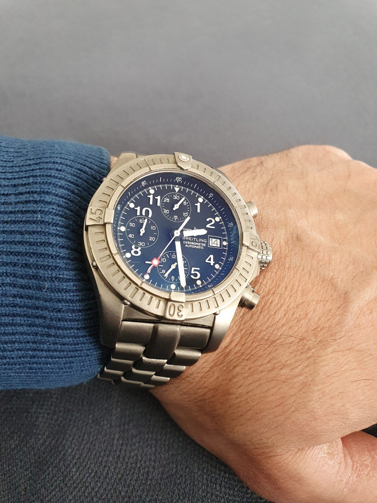 Orginele Breitling heren horloge, Ophalen of Verzenden, Zo goed als nieuw, Staal, Breitling