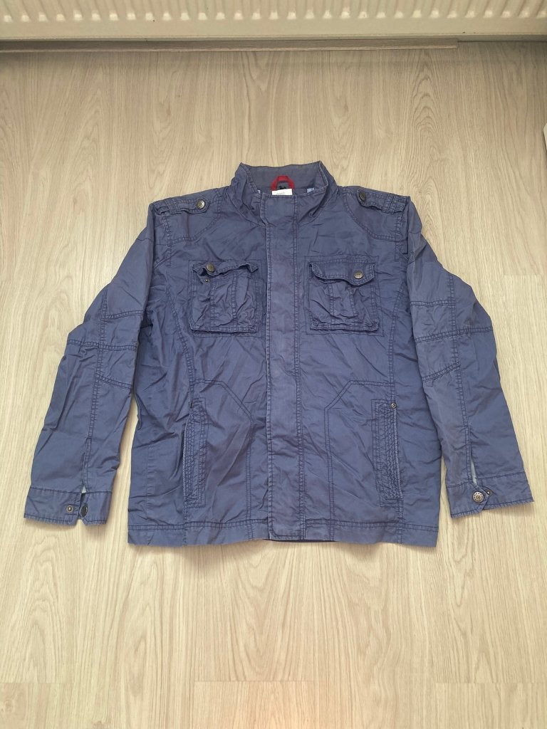 CrossField, blauwe heren herfstjas, maat XL, Crossfield, Blauw, Maat 56/58 (XL), Ophalen of Verzenden