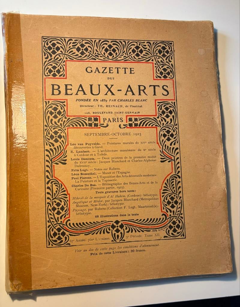 Beaux Arts Magazine Sept-Okt 1925 - Kunst & Cultuur, Ophalen of Verzenden, Gelezen, Overige typen