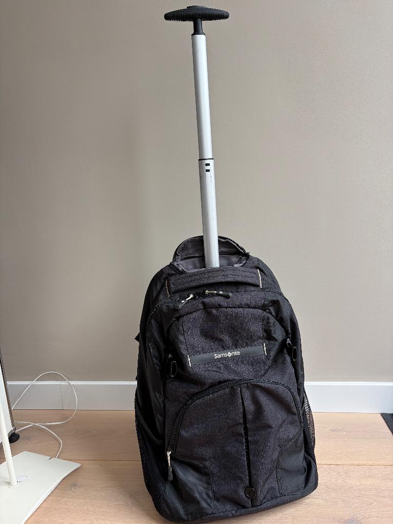 Samsonite trolley, ook als rugzak te gebruiken, Computers en Software, Laptoptassen, Ophalen, Gebruikt, Trolleytas, 17 inch of meer