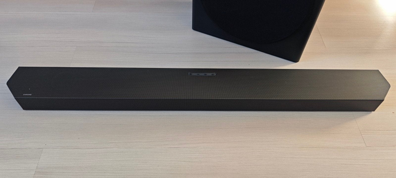Samsung Soundbar met draadloze subwoofer (Dolby Atmos), Ophalen, Met externe subwoofer, Zo goed als nieuw