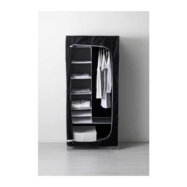 IKEA Breim kledingkast - zwart, compleet gedemonteerd, Modern, functioneel, Met plank(en), Nieuw, Metaal