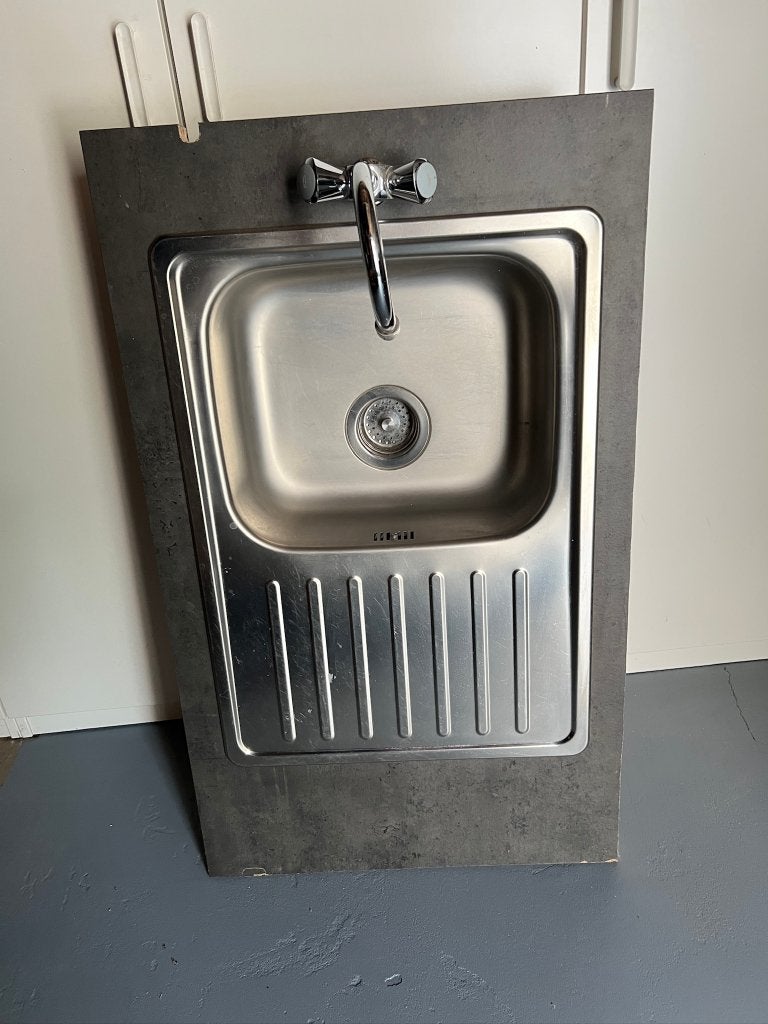 inbouwspoelbak inclusief Grohe kraan/afvoer, Huis en Inrichting, Ophalen of Verzenden, 25 tot 50 cm, 50 tot 100 cm, Minder dan 100 cm