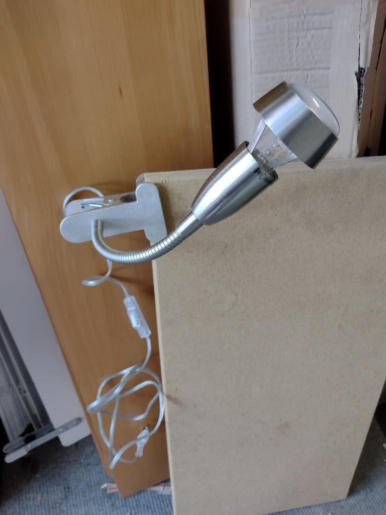 Klem spot, Huis en Inrichting, Lampen | Spots, Zo goed als nieuw, Metaal of Aluminium, Led, Ophalen of Verzenden
