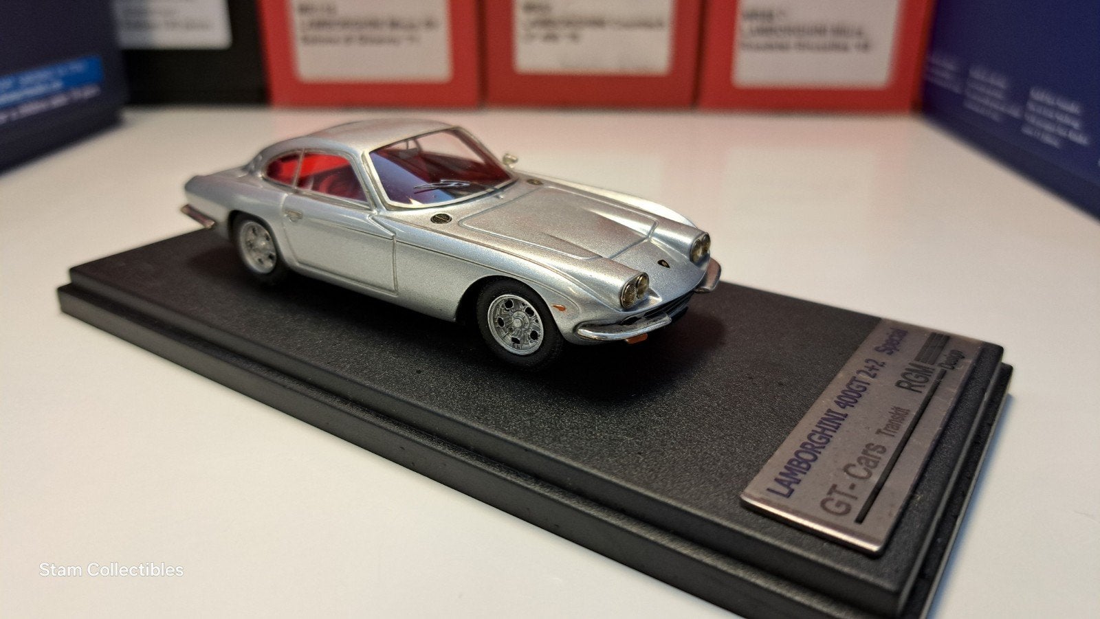 RGM GT Cars kit BBR Lamborghini 400GT 2+2 Special Silver, Hobby en Vrije tijd, Modelauto's | 1:43, Overige merken, Auto, Ophalen of Verzenden