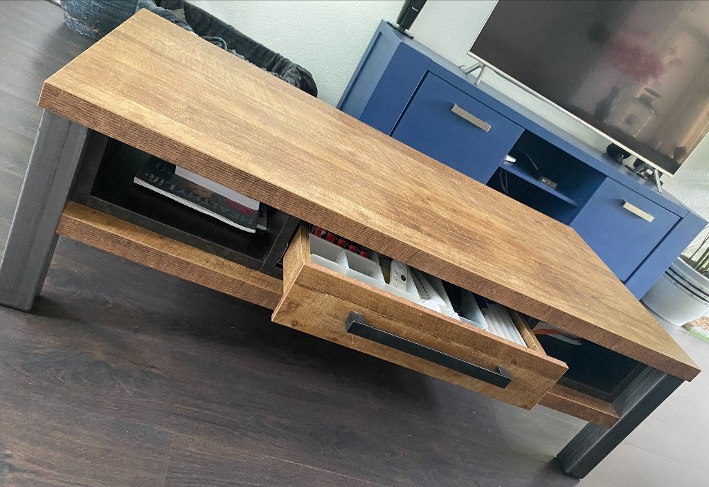 Salontafel - geen schade!, Ophalen, 100 tot 150 cm, 50 tot 100 cm, Zo goed als nieuw