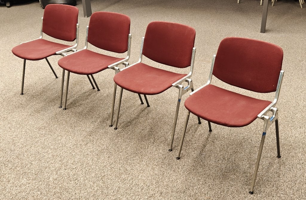 Vier stoelen Castelli DSC 106 Italiaans Design (44 cm), Ophalen, Gebruikt, Metaal, Vier