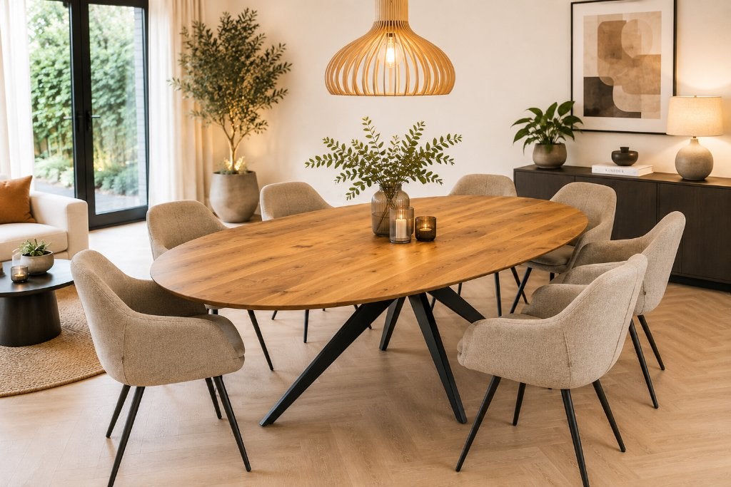 eettafel, Huis en Inrichting, Tafels | Eettafels, Ophalen, 100 tot 150 cm, 200 cm of meer, Zo goed als nieuw