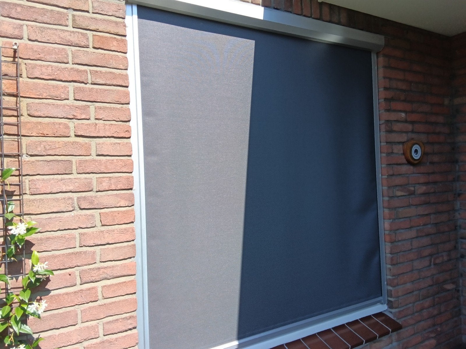 Screen zonwering voor buiten, handbediend, grijs, Ophalen, 150 tot 300 cm, Screen, Minder dan 250 cm