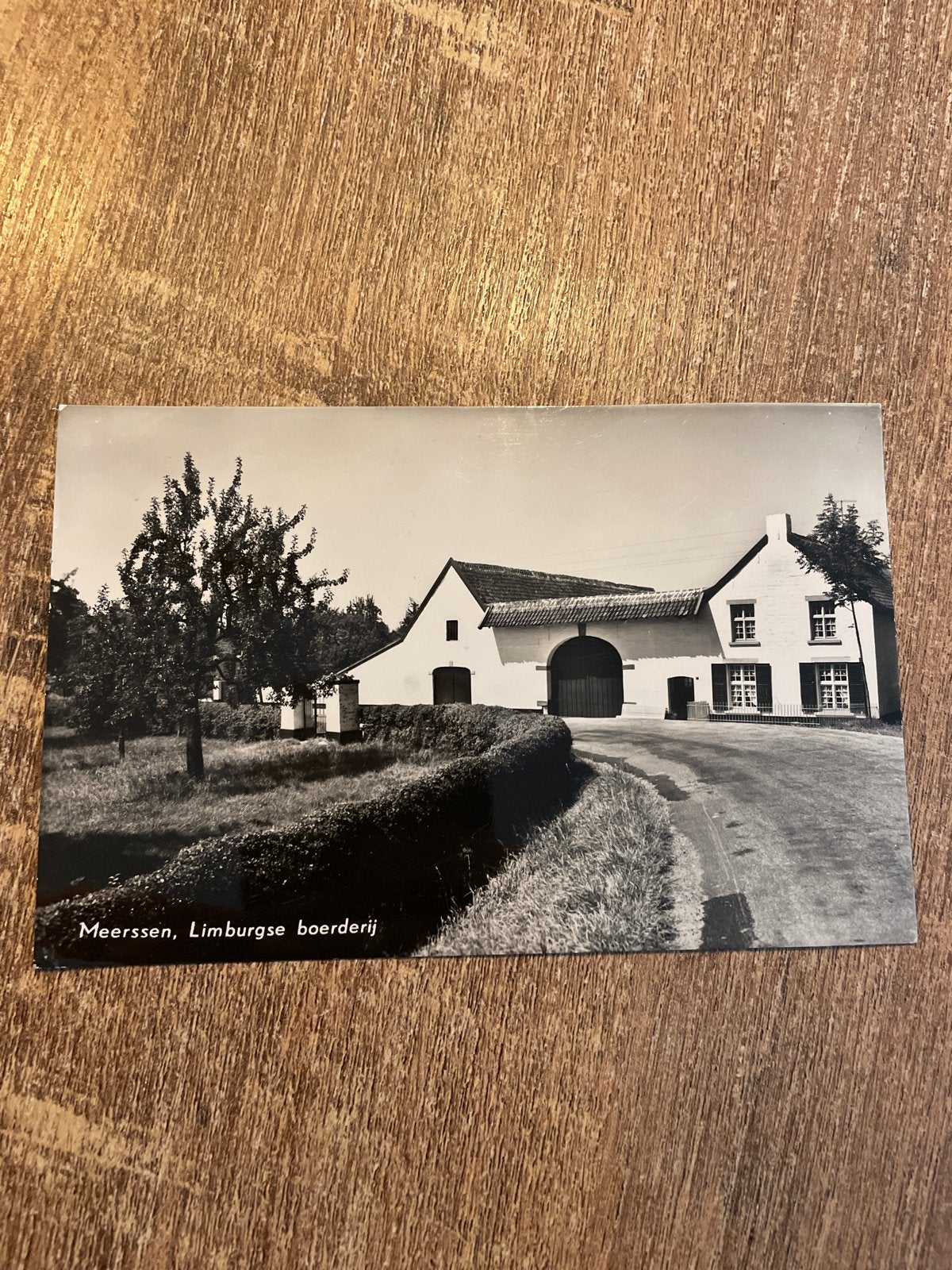 Oude ansichtkaart Meerssen, Limburgse boerderij, Verzamelen, Ophalen of Verzenden, 1940 tot 1960, Gelopen, Limburg