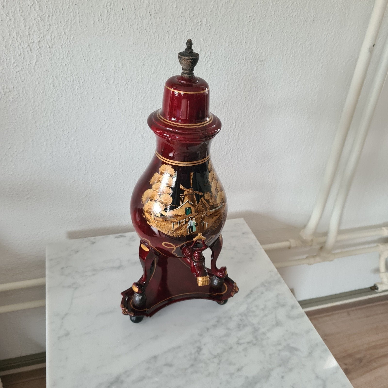 Antieke Hollandse Samovar - Handbeschilderd, Ophalen