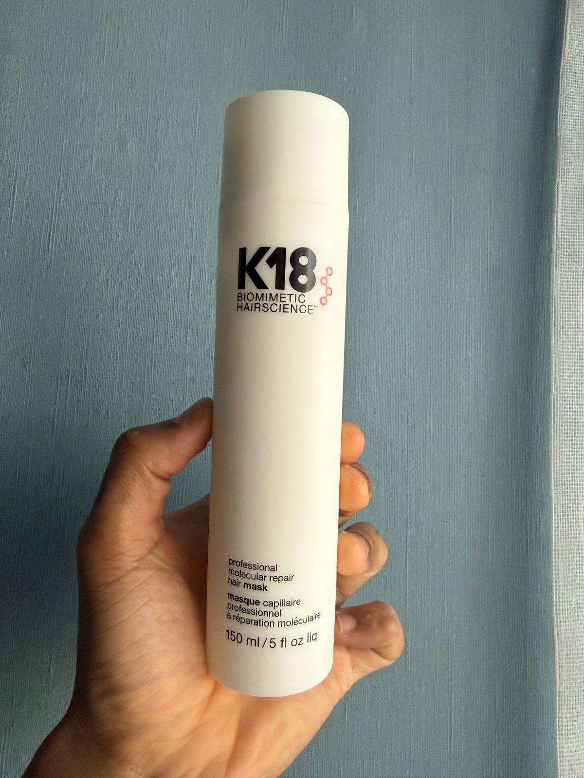 K18 Biomimetic Hairscience Molecular Repair Hair Mask 150ml, Ophalen of Verzenden, Zo goed als nieuw, Haarverzorger of -hersteller